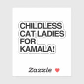 Kinderloze kattendames voor Kamala Sticker (Vel)