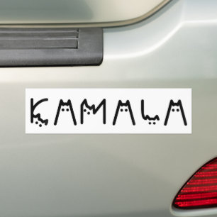 kinderloze kattenvrouw voor Kamala Harris Presiden Bumpersticker