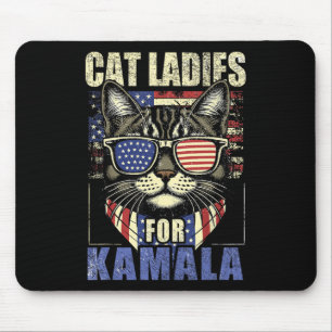 Kinderloze kattenvrouwen voor Kamala Harris 2024 E Muismat