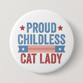 Kinderloze Katvrouw 2024 Ronde Button 7,6 Cm (Voorkant)