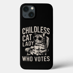 Kinderloze Katvrouw 2024 Verkiezing Stem Kamala iPhone 13 Hoesje