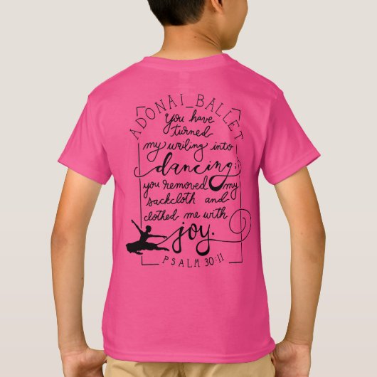 Kindermaat Ps 30:11 Tshirt (Achterkant)