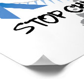 Kindermisbruikhandafdruk Poster (Hoek)