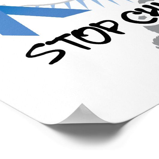 Kindermisbruikhandafdruk Poster (Hoek)