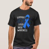 Kindermisbruikpreventie Maand April Support Squad T-shirt (Voorkant)