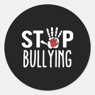 Kindermishandeling Preventie Maand Stop Pesten Ronde Sticker