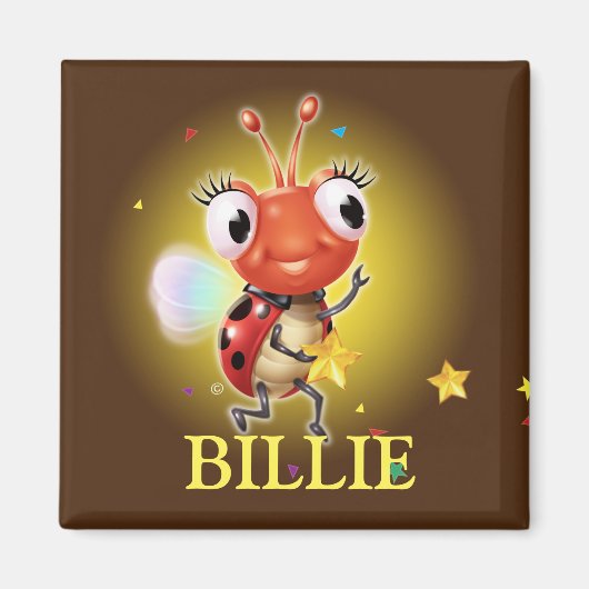 Kindernaam ladybug fridge magnet magneet (Voorkant)
