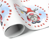 Kindernaam van kerstman-koepel cadeaupapier (Rol Hoek)