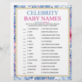 Kindernamen [Florale Waterverven] Briefhoofd (Voorkant / Achterkant)