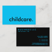 kinderopvang. (aanpasbare kleur) contactkaartje (Voorkant / Achterkant)