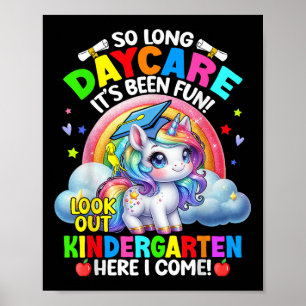 Kinderopvang Afstuderen Hallo 2025 Eenhoorn Meisje Poster