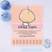 Kinderopvang. Babysitten flyer (Enkel)