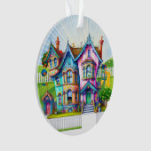 Kinderopvang. Familie. Babysitter. Onroerend goed Ornament (voorkant)