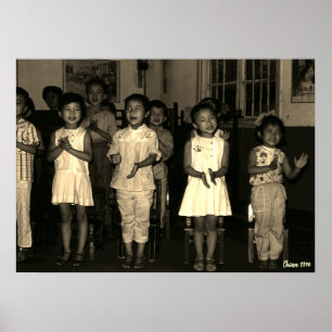 Kinderopvang in het oude China Changsha Poster