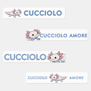 KINDEROPVANG labels pakket CUTE AXOLOTL WATER MONS