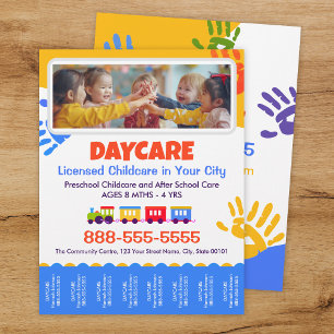 Kinderopvang Sjabloon voor Flyer met Afscheurbare
