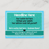 Kinderopvang Teddy Bear Blue Visitekaartje (Achterkant)