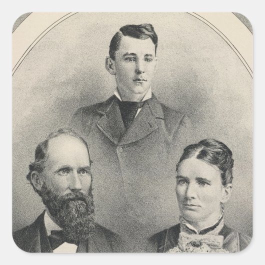 Kinderportretten Vierkante Sticker (Voorkant)