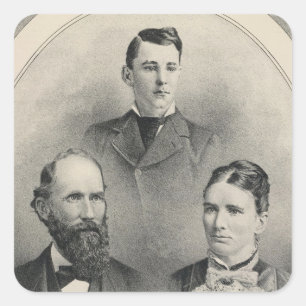 Kinderportretten Vierkante Sticker