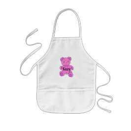 kinderpron roze teddybeer kinder schort