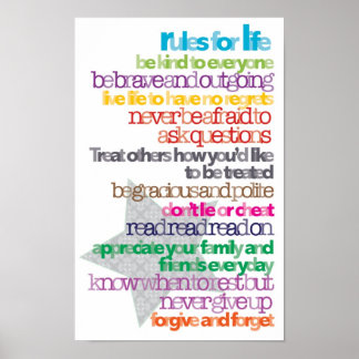 Kinderregels voor het Leven Poster