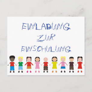Kinderrij op een uitnodiging voor inschrijving op