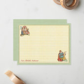 Kinderrijmpje gepersonaliseerde platte kaartjes (Voorkant / Achterkant in situ)