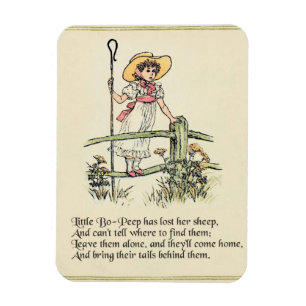 Kinderrijmpje Little Bo Peep Magneet