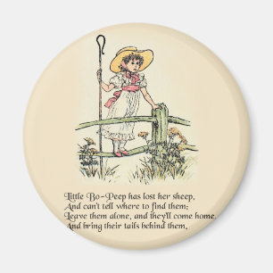 Kinderrijmpje Little Bo Peep Magneet