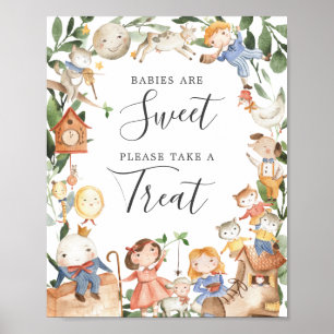 Kinderrijmpjes Baby Shower Baby's Zijn Lief Bord Poster