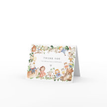 Kinderrijmpjes Baby Shower Bedankkaart