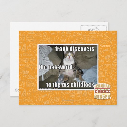 Kinderslot op tv briefkaart (Voorkant / Achterkant)