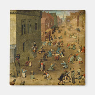 Kinderspelen: detail van rechterbovenhand magneet