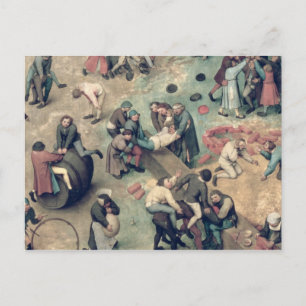 Kinderspelen: detail van rechtse onderste spelen briefkaart