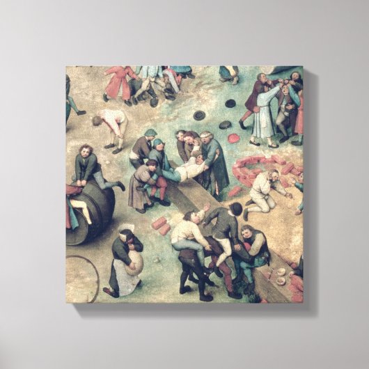 Kinderspelen: detail van rechtse onderste spelen canvas afdruk (Voorkant)