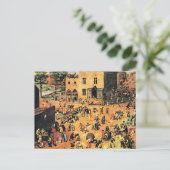 KinderSpelen, schilderkunst, Briefkaart (Staand voorkant)