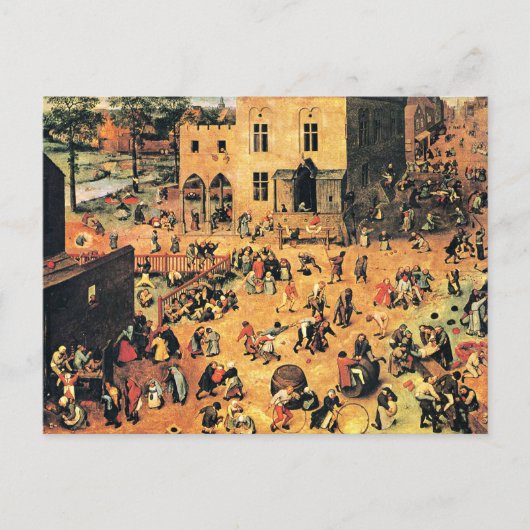 KinderSpelen, schilderkunst, Briefkaart (Voorkant)