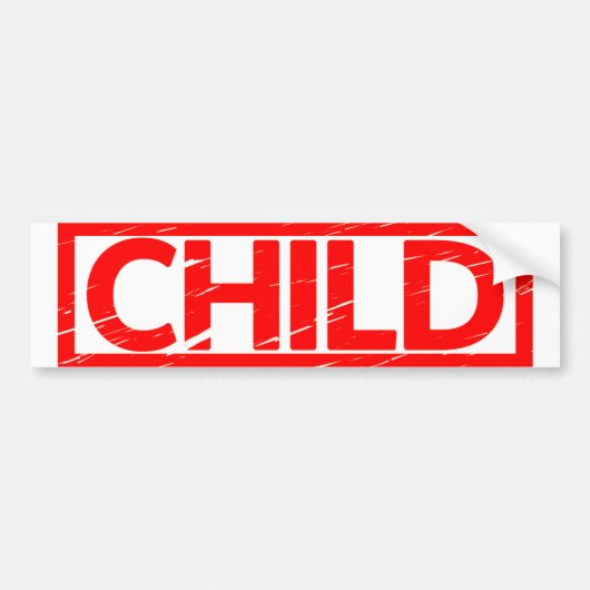 Kinderstempel Bumpersticker (Voorkant)