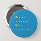 Kindertijd kanker.be kind.support.liefde. Button (Voorkant /achterkant)