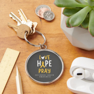 Kindertijd kanker.liefde.hoop.bidden. Button Sleut Sleutelhanger