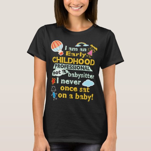 Kindertijd T-shirt zonder babysitster (Voorkant)