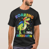 Kindertuin Dinosaur T Rex naar school T-shirt (Voorkant)