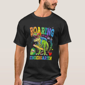 Kindertuin Dinosaur T Rex naar school T-shirt