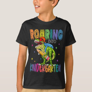 Kindertuin Dinosaur T Rex naar school T-shirt