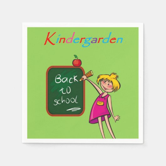 Kindertuin Papier Napkins Servet (Voorkant)