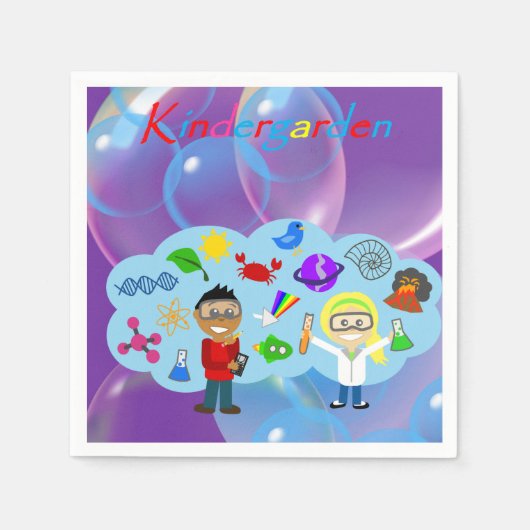 Kindertuin Papier Napkins Servet (Voorkant)