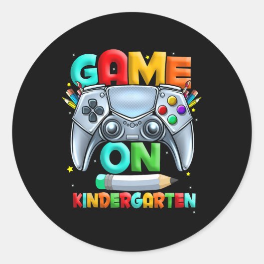 Kindertuin Terug naar school Kinder kleuterschool Ronde Sticker (Voorkant)