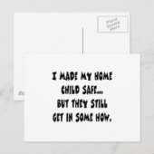 Kinderveilig thuis briefkaart (Voorkant / Achterkant)