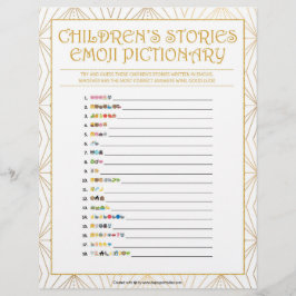 Kinderverhalen Emoji Pictionary [Golden Lines] Briefhoofd