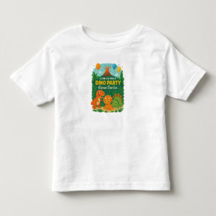 Kinderverjaardagsuitnodiging – Cute Dinosaur Party Kinder Shirts